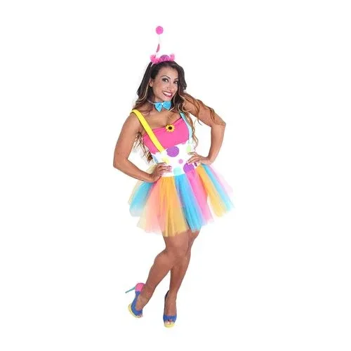 Fantasia Palhaça de Circo Feminino Adulto e Infantil - Carnaval