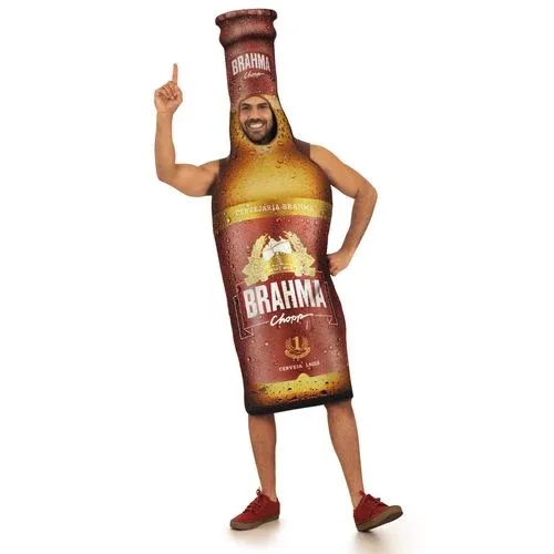 Fantasia Brahma Garrafa Unissex Adulto e Infantil - Carnaval
