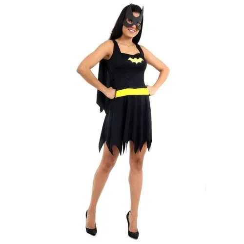 Fantasia Batgirl Verão Adulto e Infantil - Liga da Justiça