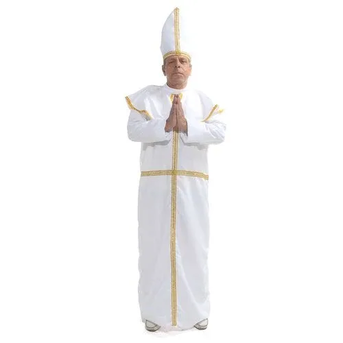 Fantasia Religiosa De Papa Adulto e Infantil Com Mitra Abrakadabra