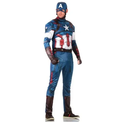 Fantasia Capitão América com Peitoral Adulto e Infantil - Avengers