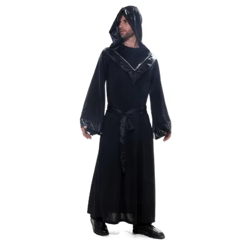 Fantasia Feiticeiro Mago Adulto e Infantil com Chapéu - Halloween