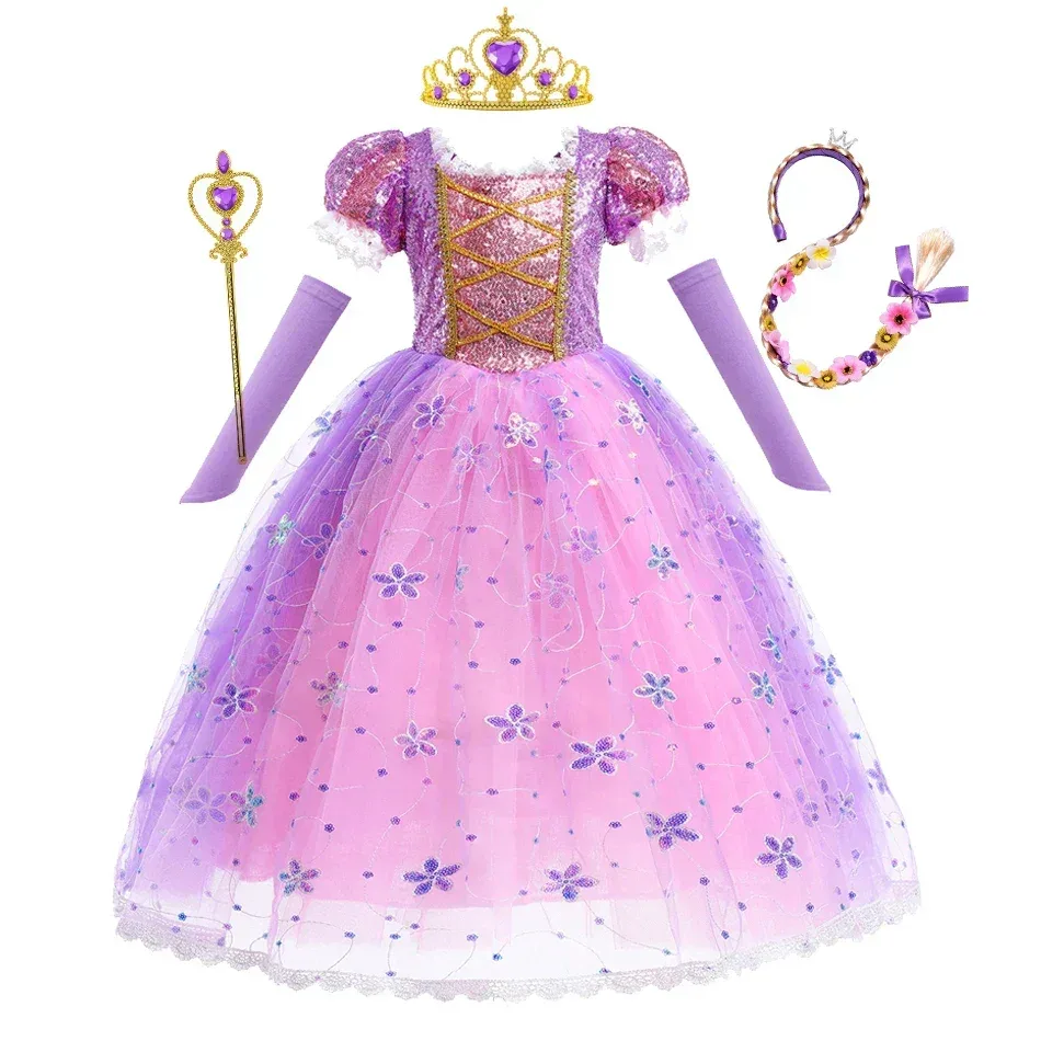 Fantasia Rapunzel Infantil e Adulto