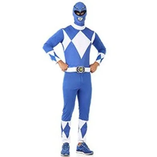 Fantasia Power Ranger Azul Adulto e Infantil – Ação e Aventura