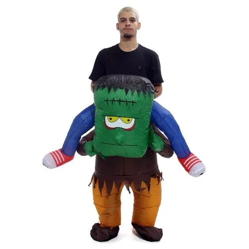 Fantasia Frankenstein Inflável Adulto e Infantil Halloween Abrakadabra