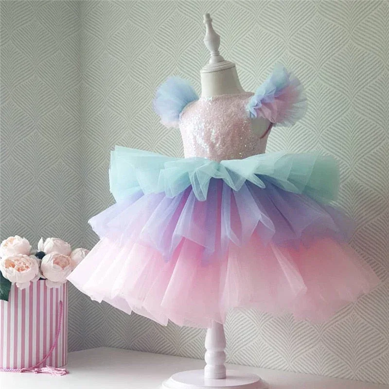 Vestido Infantil e Adulto Arco Iris