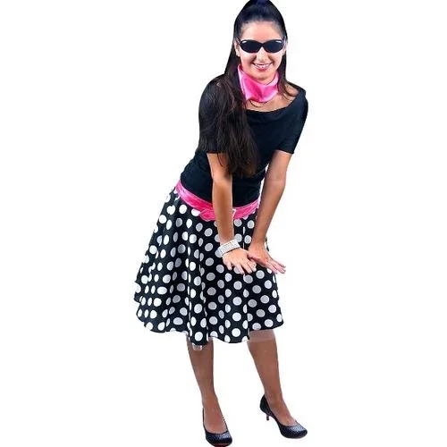 Fantasia Anos 60 Feminino Adulto e Infantil